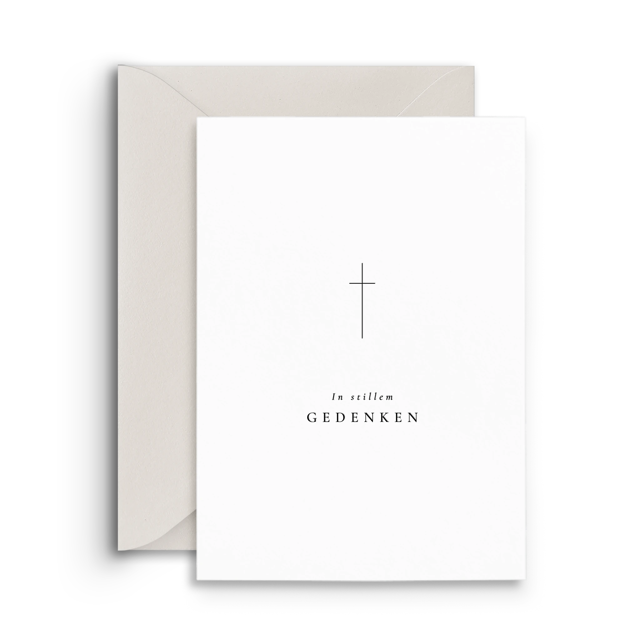 Trauerkarte In Stillem Gedenken Kreuz